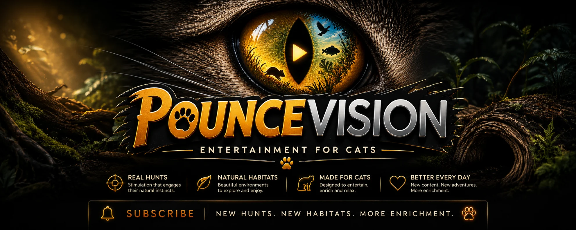 PounceVision forest brand artwork